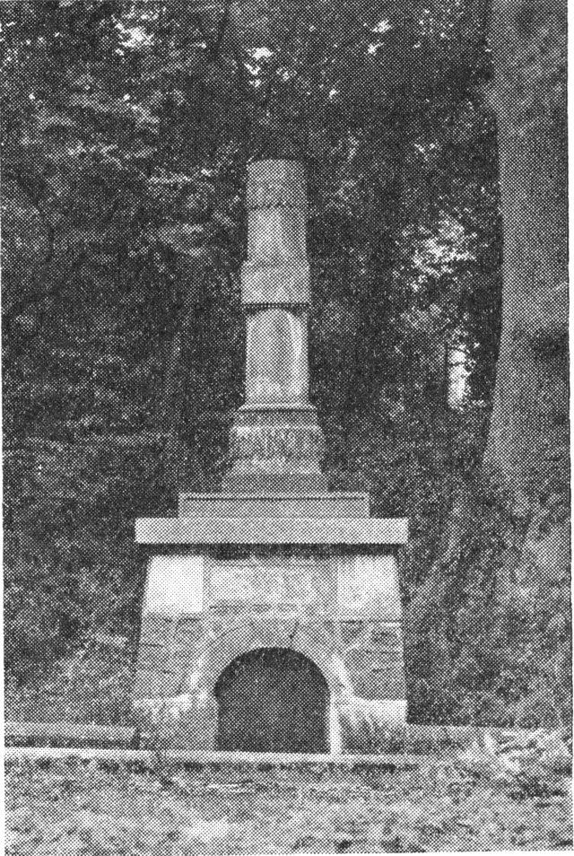 (Foto). Søjle i Enrum park, rejst 1786 af C. Fabritius de Tengnagel over kong Carl XII’s kilde.