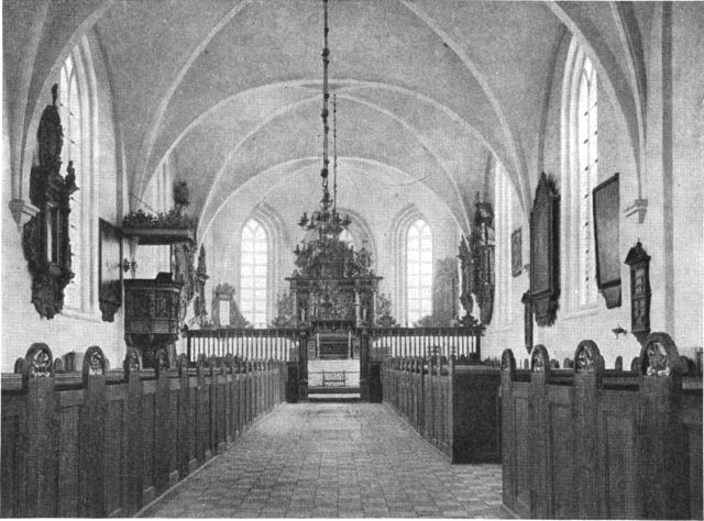 (Foto). Slangerup kirkes indre.