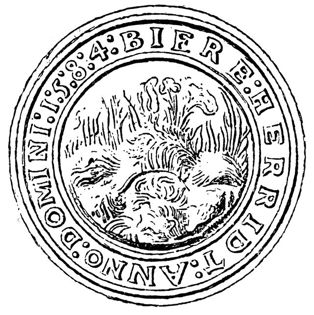 (Våbenskjold). 1584