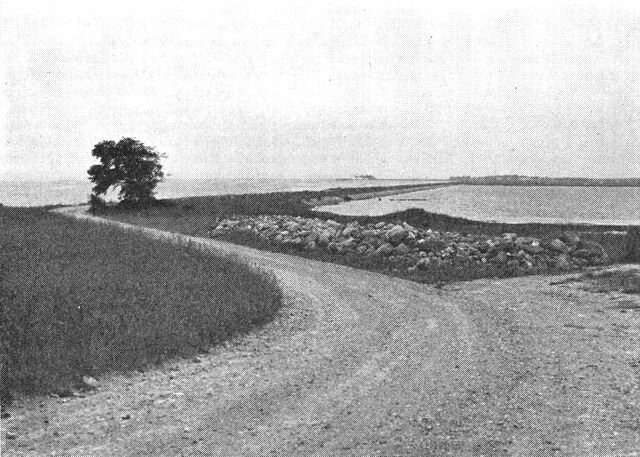 (Foto). Dæmningen ved Gøl bredning, der forbinder Gøl med Øland og skiller Ulvedyb fra Limfjorden.