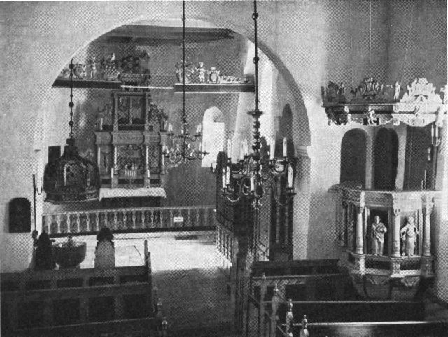 (Foto). Ørslevkloster kirkes indre.