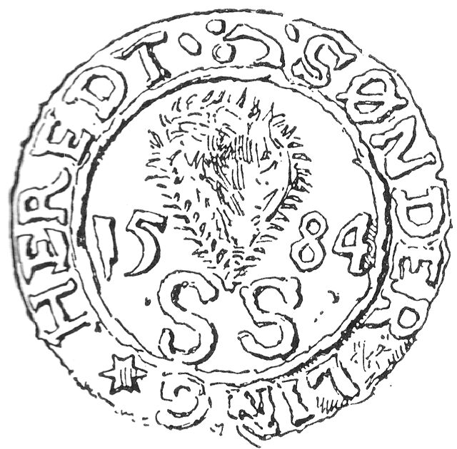 (Våbenskjold). 1584