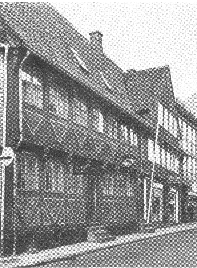 (Foto). Gamle huse fra ca. 1600, Brødregade 24 og 26.