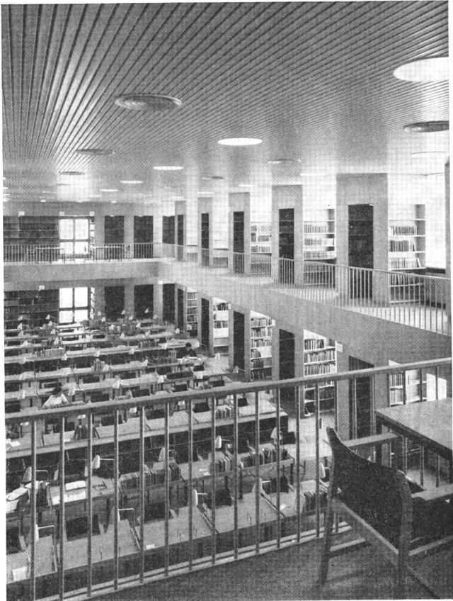 (Foto). Statsbiblioteket. Hovedlæsesalen.