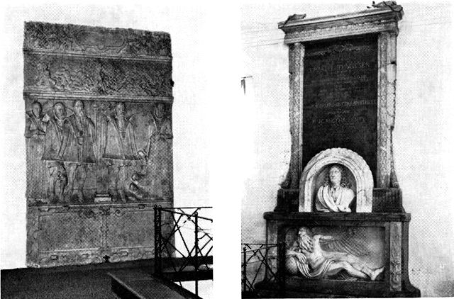 (Foto). Epitafier i Klovborg kirke, til venstre over Ejler Hardenberg († 1565) og familie, til højre over Emanuel Thygesen († 1764).