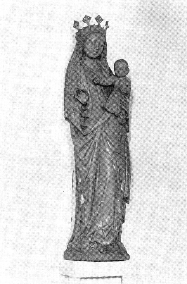 (Foto). Maria med barnet (o. 1500) i Borris kirke.