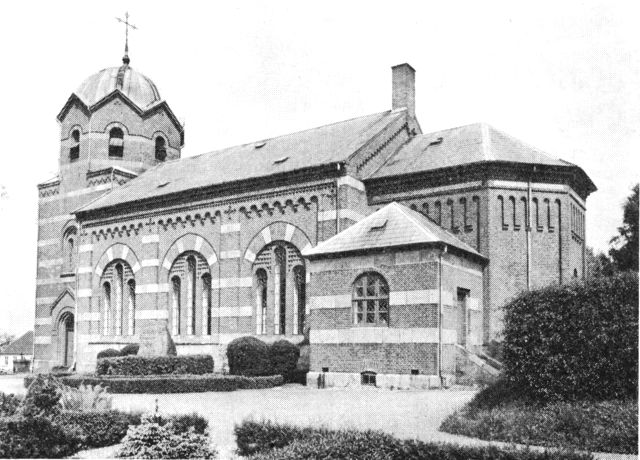 (Foto). Sommersted kirke set fra sydøst. Opført i 1850erne af L. A. Winstrup.