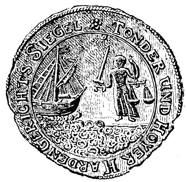 (Våbenskjold). Ca. 1650 Tønder og Højer hrdr.