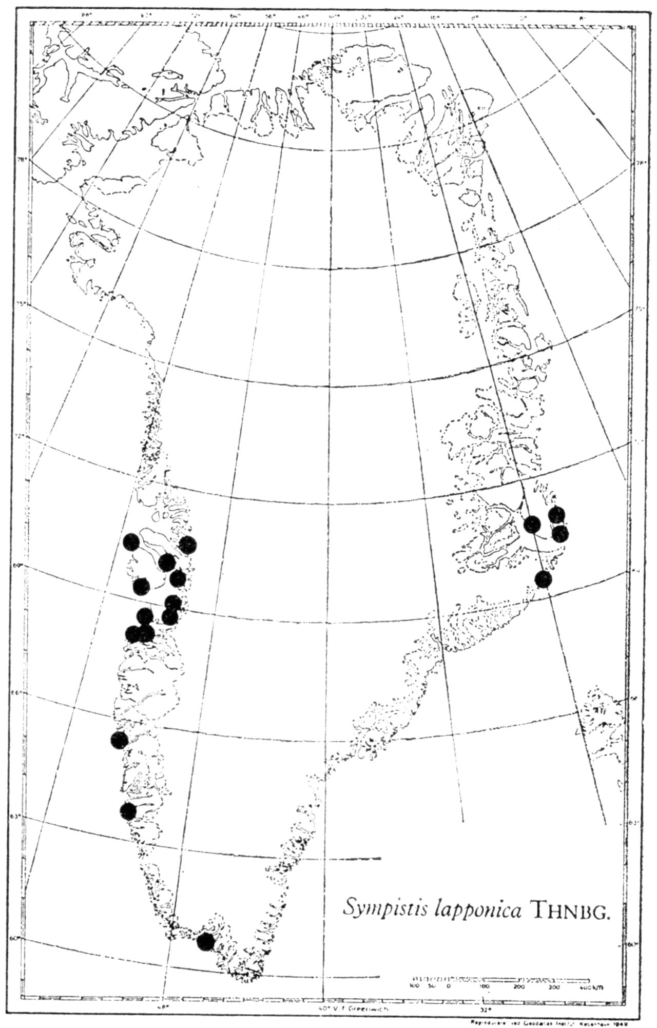 (Kort). En natsværmer med typisk sydlig (lavarktisk) udbredelse i G., tilsvarende fx. landsnegle, toppet skallesluger m.fl. (N. L. Wolff).