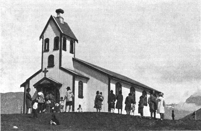 (Foto). Narssaq kirke. (F.: Solberg Hansen).